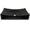 Novatto Modern Matte Black Porcelain Vessel Sink Set with Matte Black Drain and Sealer NP-01141MBMB - alternate 2